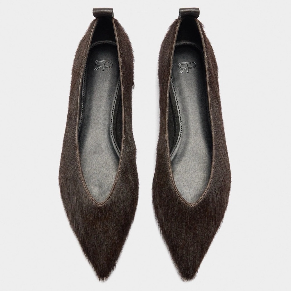 Dark Brown flats pony hair